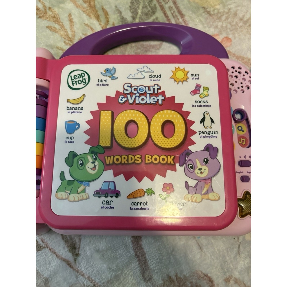 Leap Frog Learning Friends Scout & Violet 100 Words Electronic Book Lot Of 2 - Picture 2 of 5